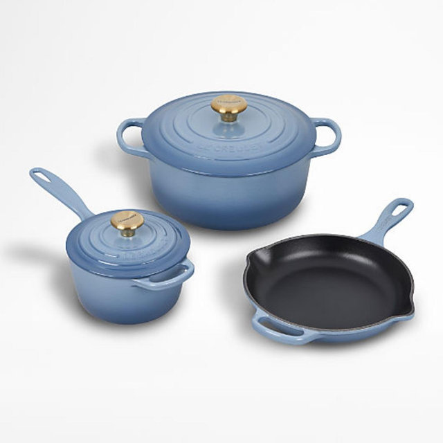 Le Creuset ® Signature 5-Piece Chambray Cast Iron Cookware Set