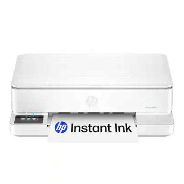 HP - Envy 6165e Wireless AI-Enabled All-in-One Inkjet Printer with 6 Months of Instant Ink (+1 Bonus Month of Ink w/ Code) - White