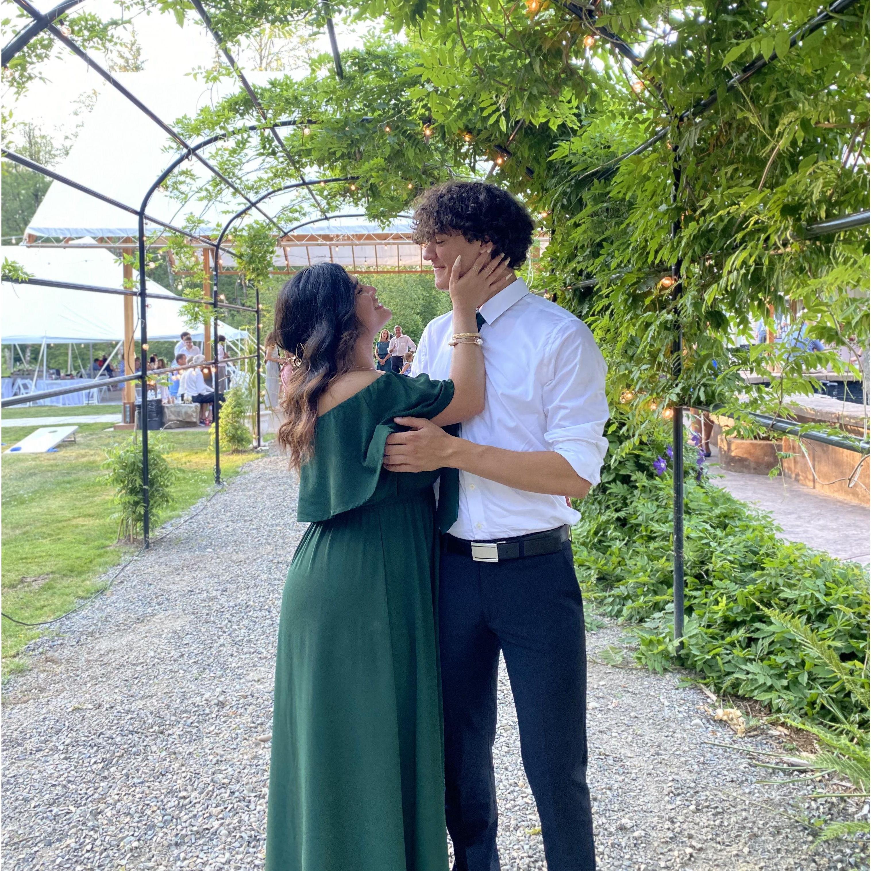 The very first wedding they went to as a couple! It was also the first wedding out of their friend group!