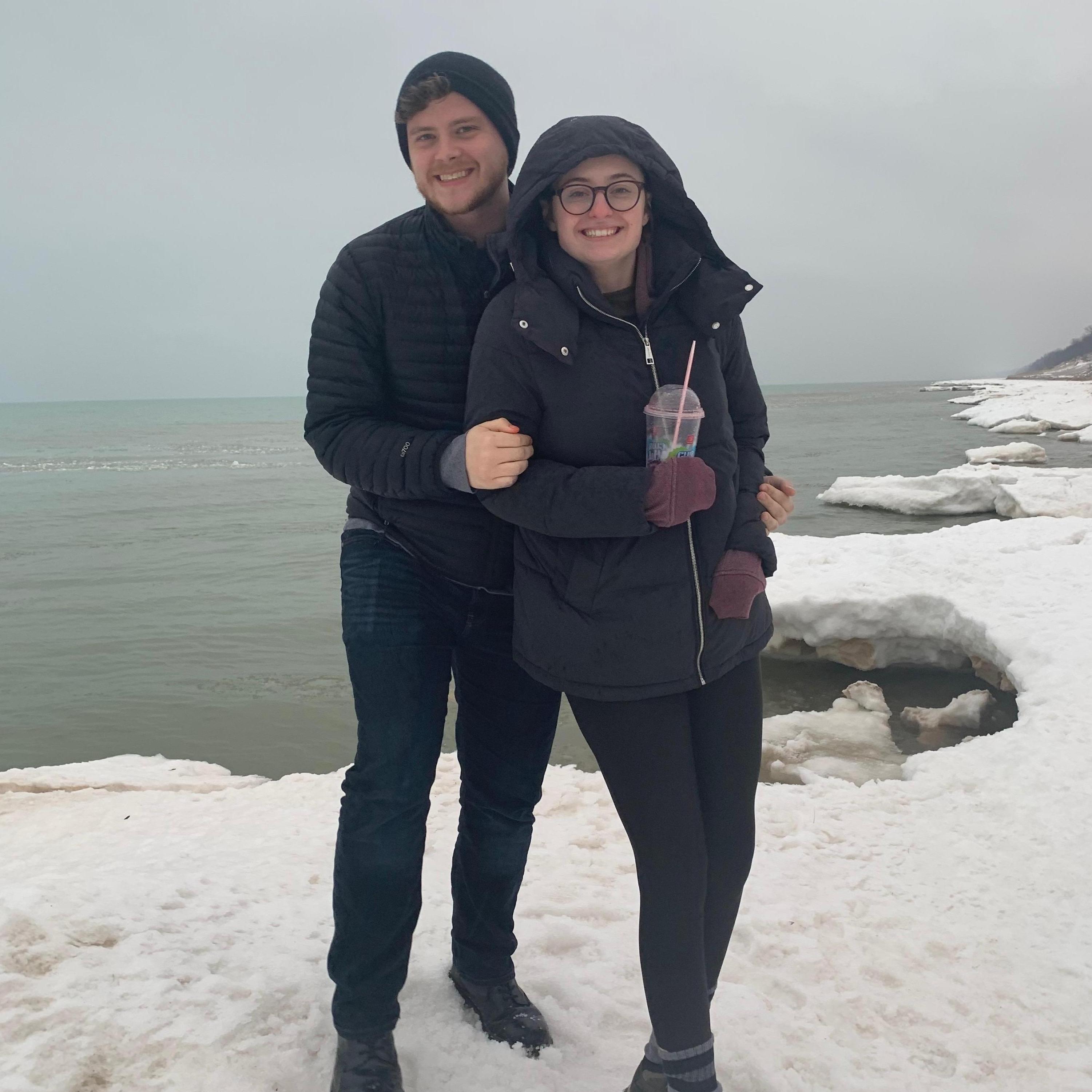 Cold days at Lake Michigan