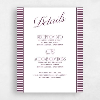 Plum, Purple Wedding Enclosure - Connell