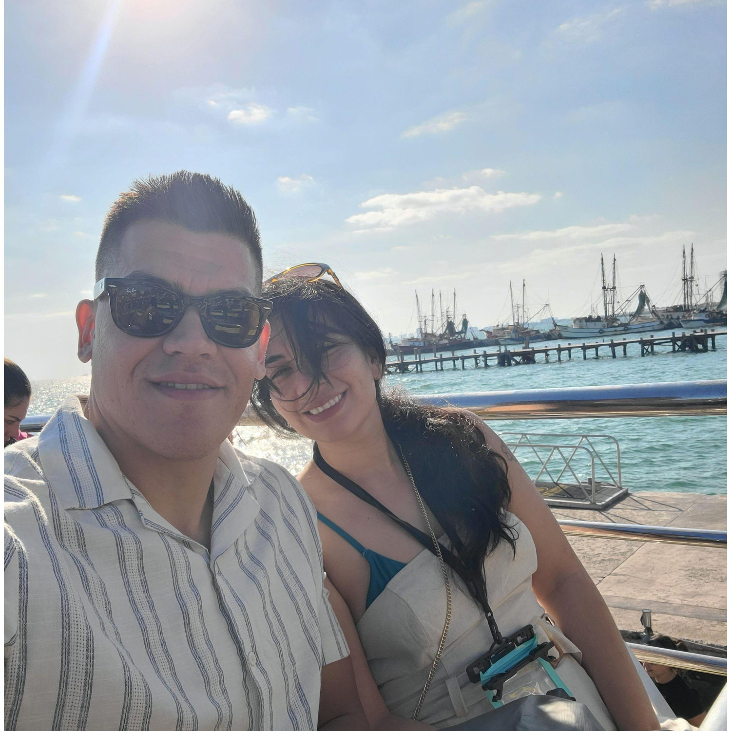 1st boat ride to Isla Mujeres