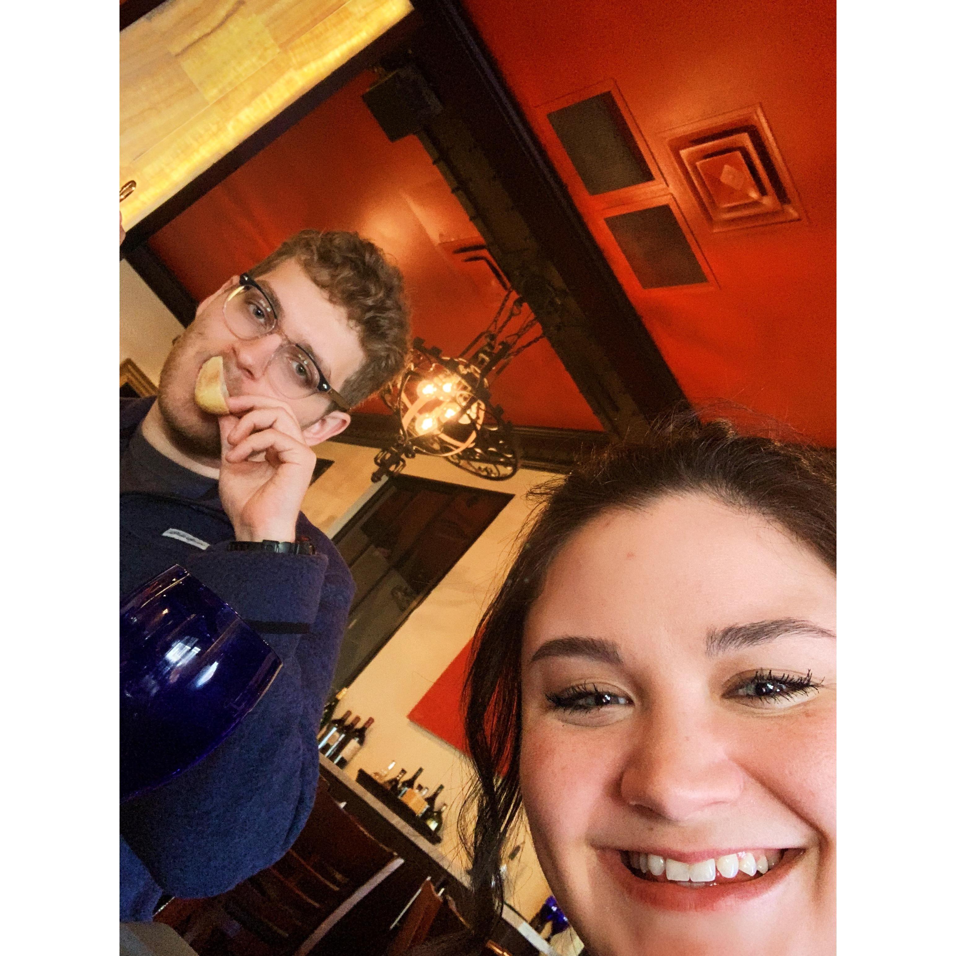 11/6/2021: Our first fancy date! Texas De Brazil followed by coffee at The Peabody!