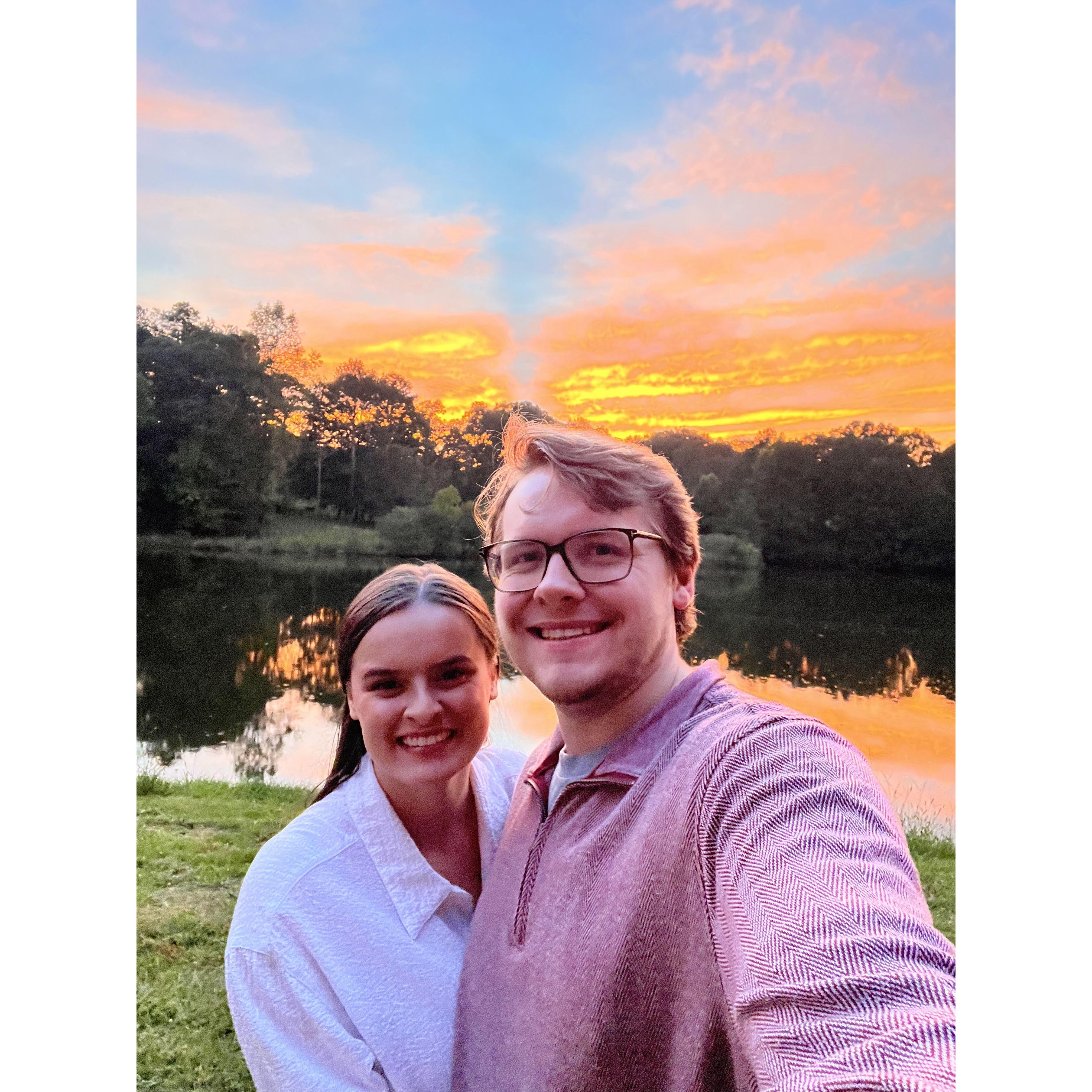 Sunset in the backyard