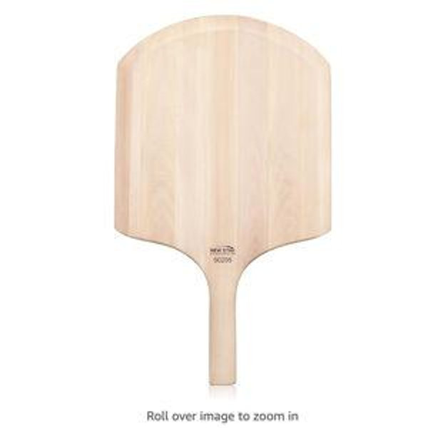 New Star Foodservice 50295 Restaurant-Grade Wooden Pizza Peel, 16" L x 14" W Plate, with 10" L Wooden Handle, 24" Overall Length