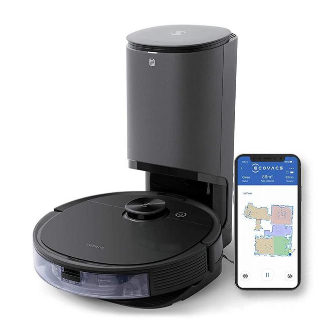 Ecovacs Deebot N8 Pro+ Robot Vacuum and Mop with Auto-Empty Station, 2600Pa Suction, Laser-Based LiDAR Navigation, Carpet Detect, Obstacle Detect and Avoidance, Multi-Floor Mapping, 110 Mins Runtime