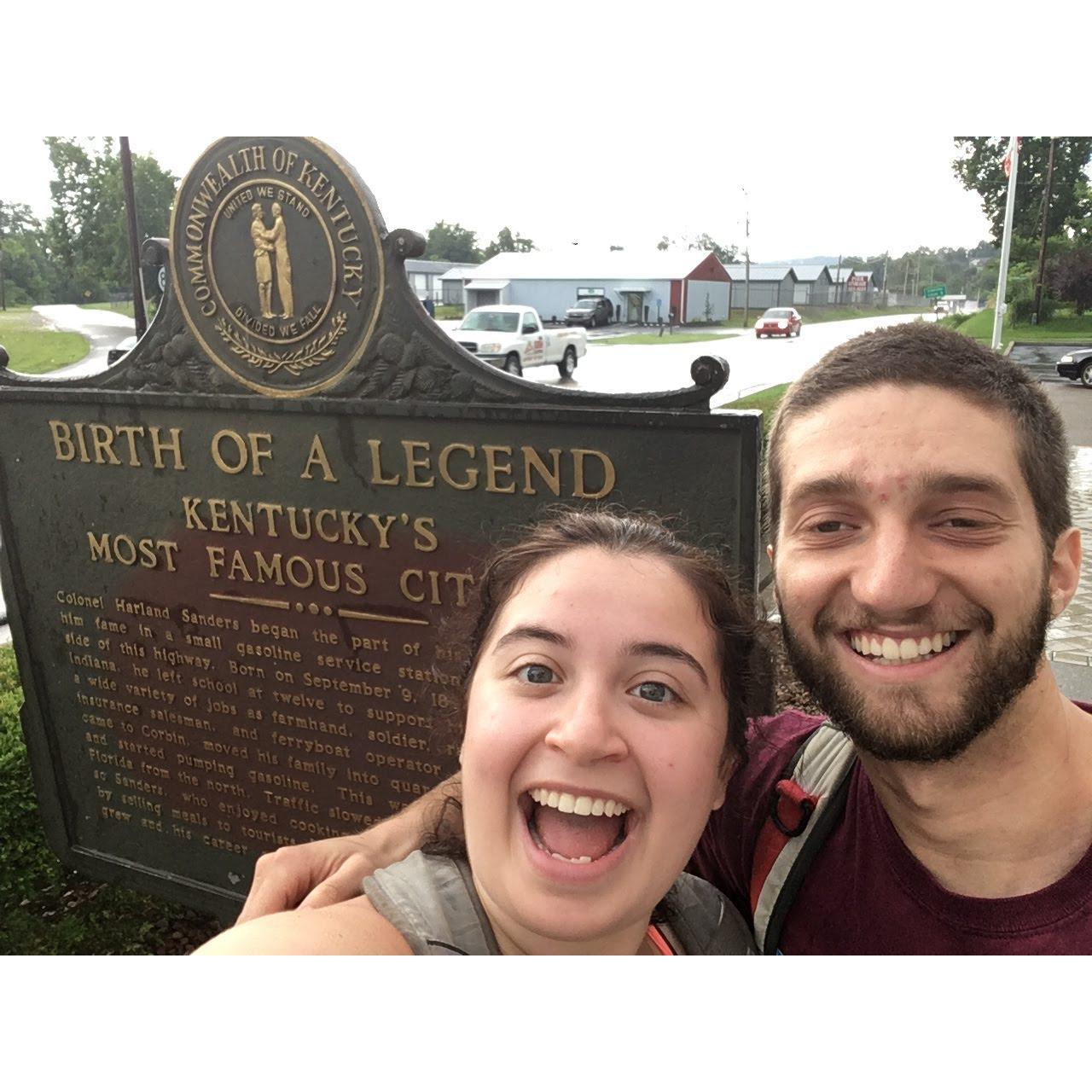 When we were on a road trip and saw a sign for the first ever KFC you know we took that detour no questions asked