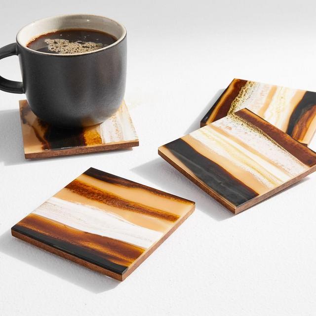 Corday Coasters, Coasters, Natural, Square, Set of 4