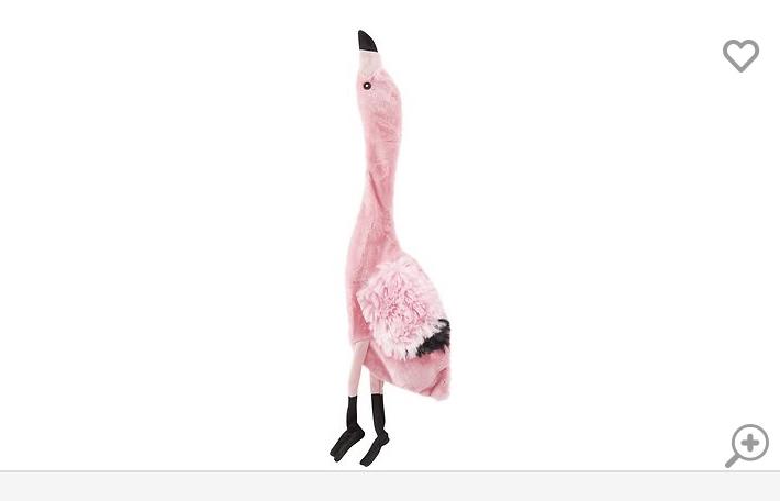 Ethical Pet Skinneeez Exotic Series Pink Flamingo Stuffingless Dog Toy