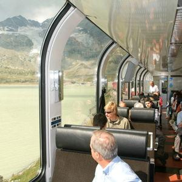 A scenic train ride through northern Italy