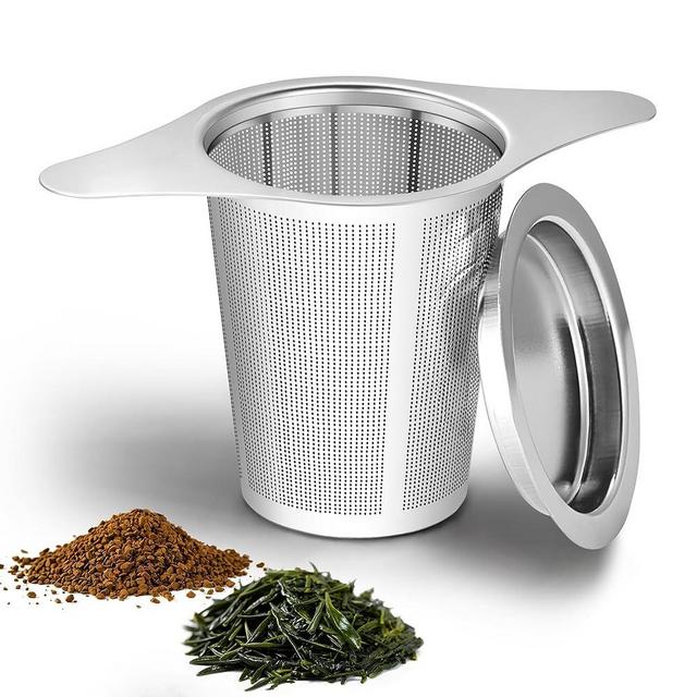 Tea infuser,Stainless Steel Tea Steeper and Strainer, Tea Strainers for Loose Tea - Reusable Durable Infuser for Brewing Tea and Coffee