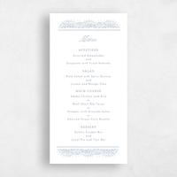 Blue Wedding Menu - Carmel