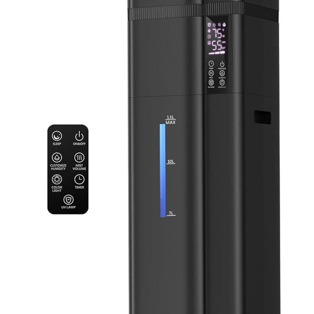 13L/3.43Gal Humidifier Large Room, 800ft² Coverage, 100H Runtime, Auto Humidity Control, Top Fill, Humidifiers for Bedroom, 35dB Quiet, Sleep Mode, Aroma Diffuser, 24H Timer, Auto Shut-off Protection