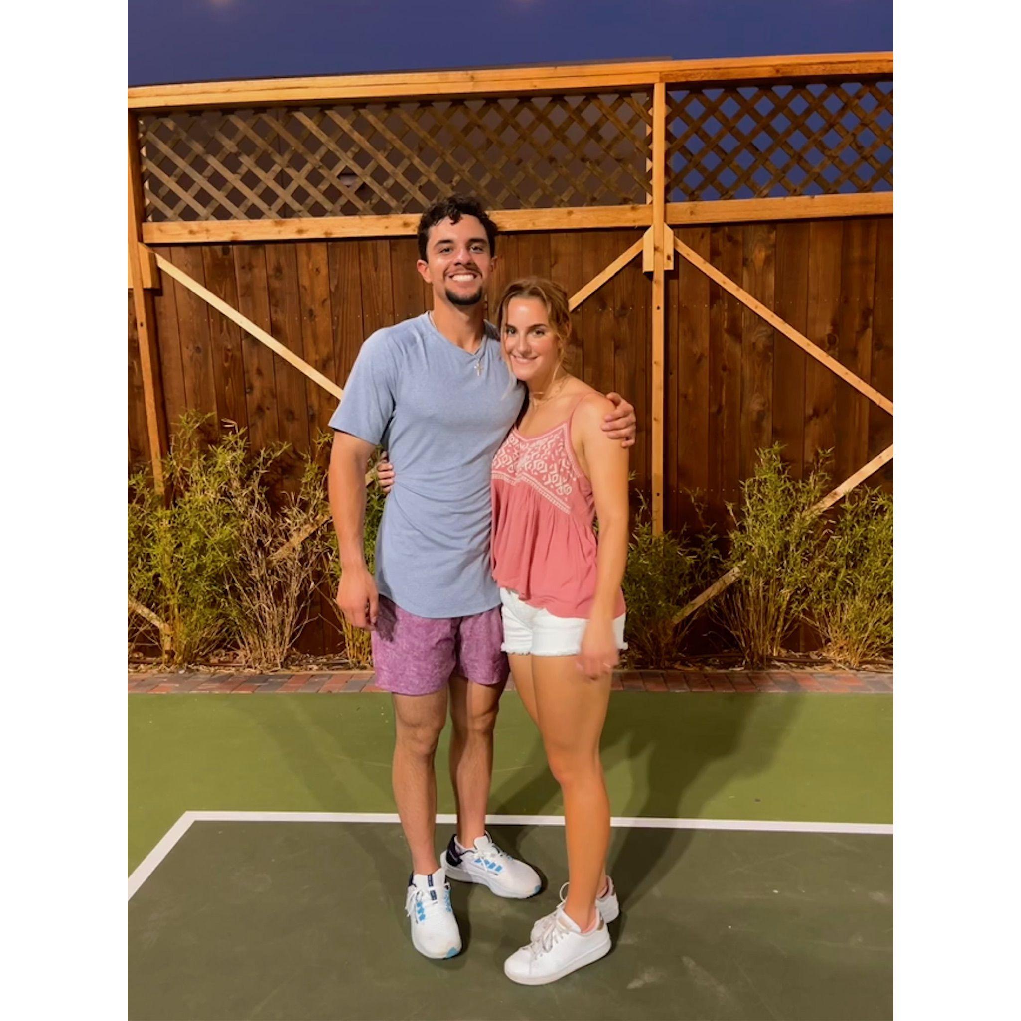 Celebrating Chase's bday with pickleball!