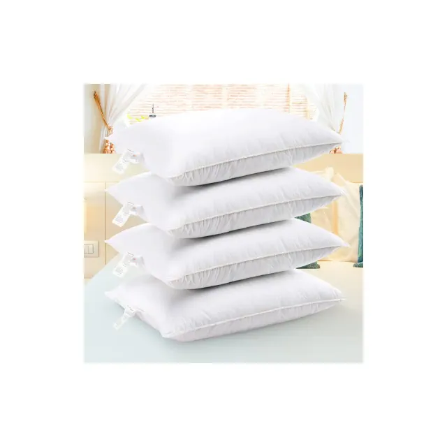 Cheer Collection Set of 4 Plush White Bed Pillows - King Size