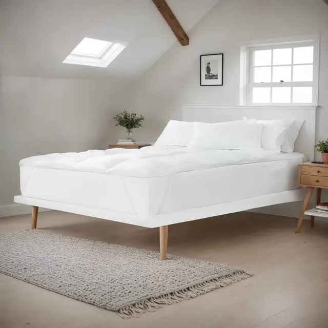 Ultra Soft Mattress Topper, 3" Overfilled Down Alternative Pad - Becky Cameron, White, King