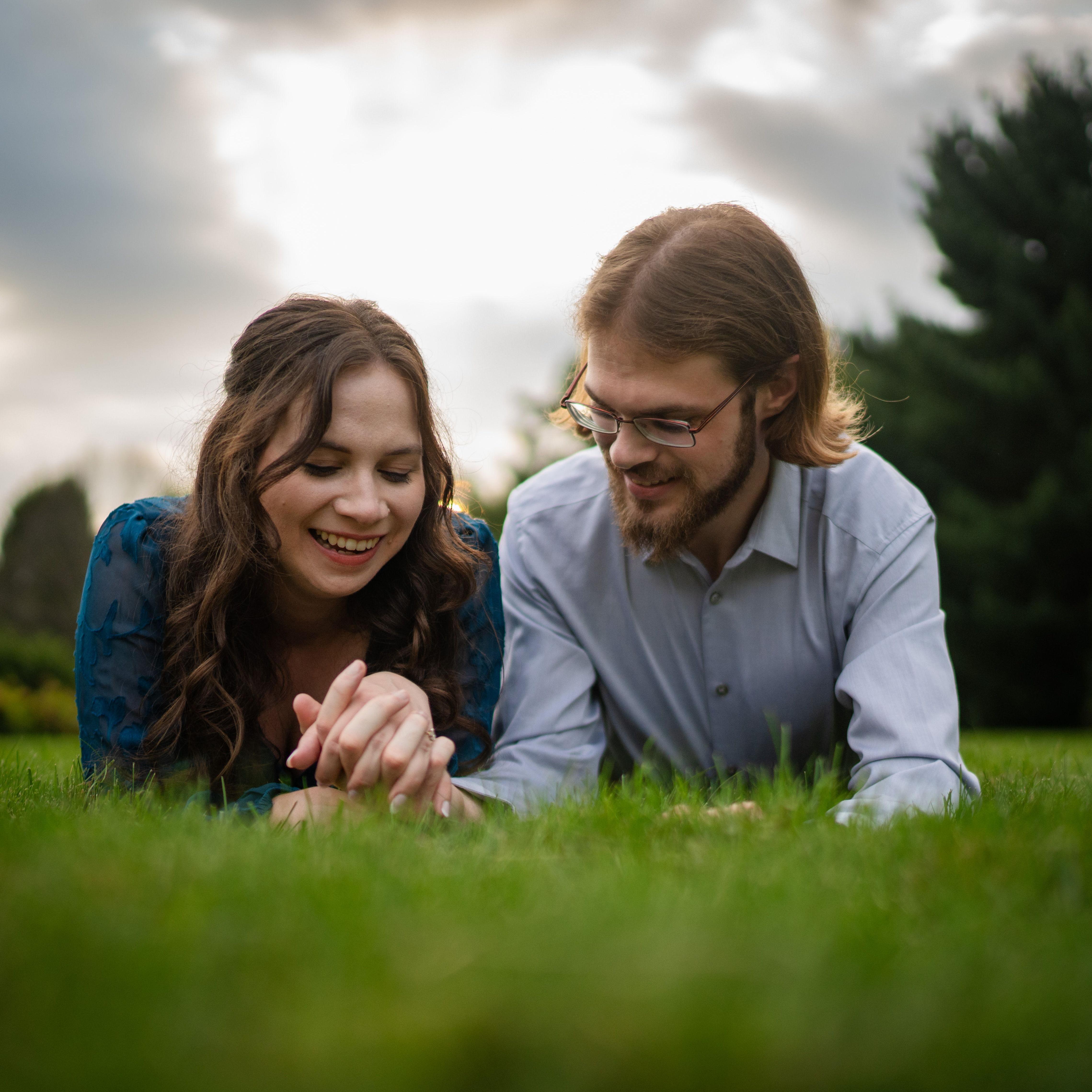 Brian and Morgan Fun Fact #1: Morgan's engagement ring has two hidden sapphires in the setting. Brian designed it himself!