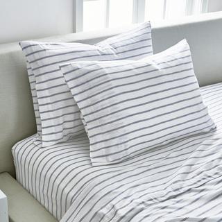Slub Jersey Striped Pillowcase, Set of 2