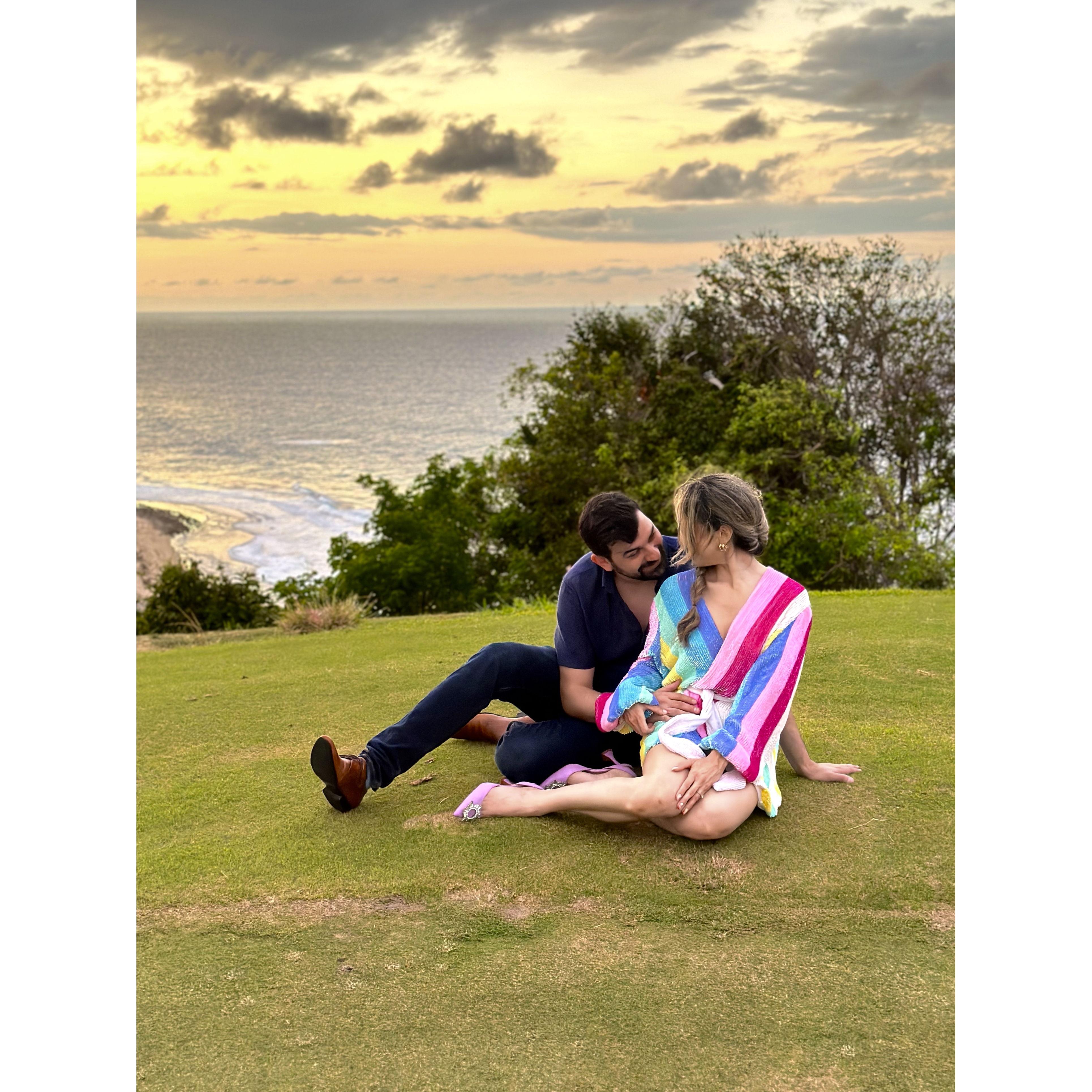 These pictures were all taken right after he proposed! He coordinated with his photographer aunt, Rebecca, to take engagement pictures of us in the Royal Isabela grounds! Pictures by @rz_portraits