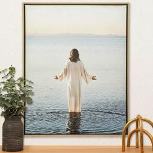 Jesus Walking On Water Framed Canvas Wall Decor | Hobby Lobby | 2435634