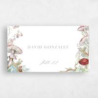 White Wedding Place Card - Eden