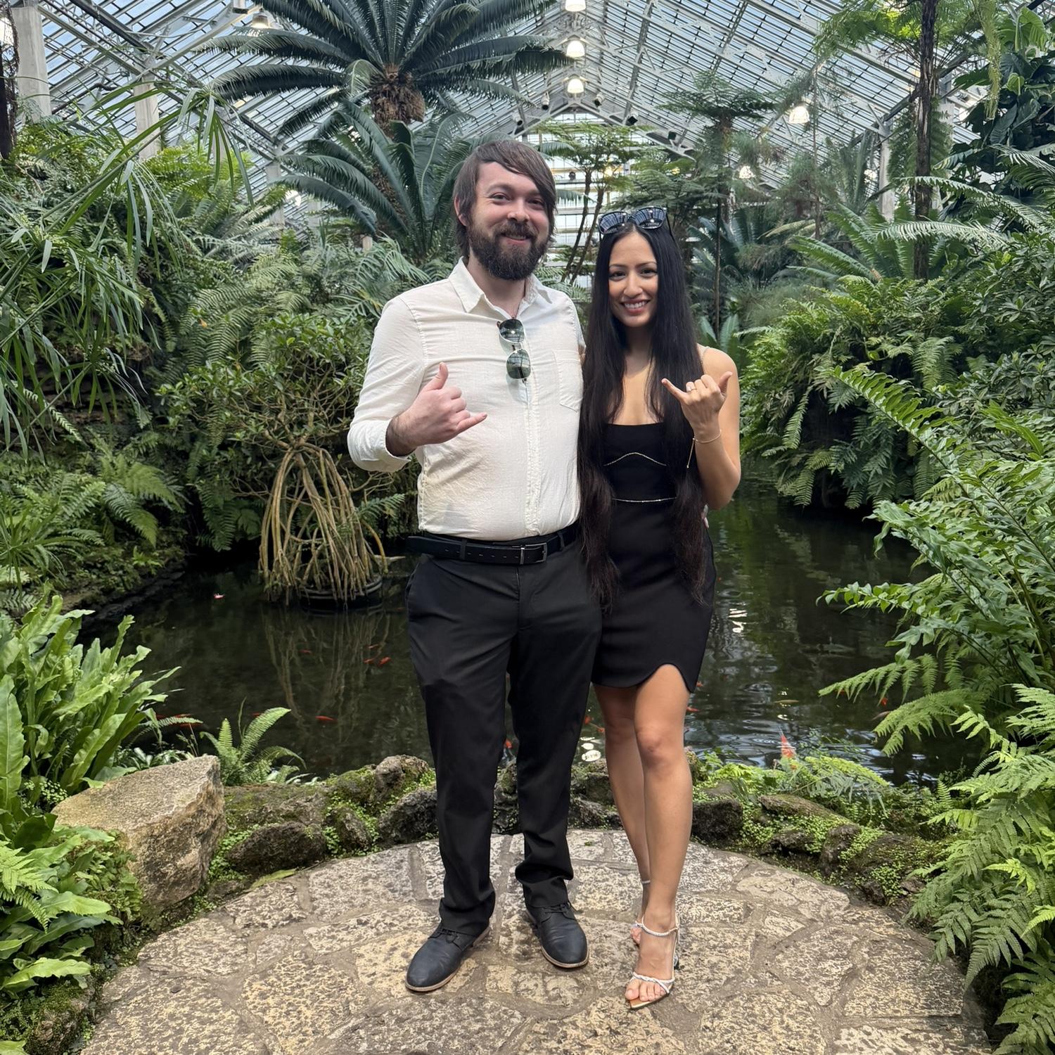 The proposal at Garfield Conservatory