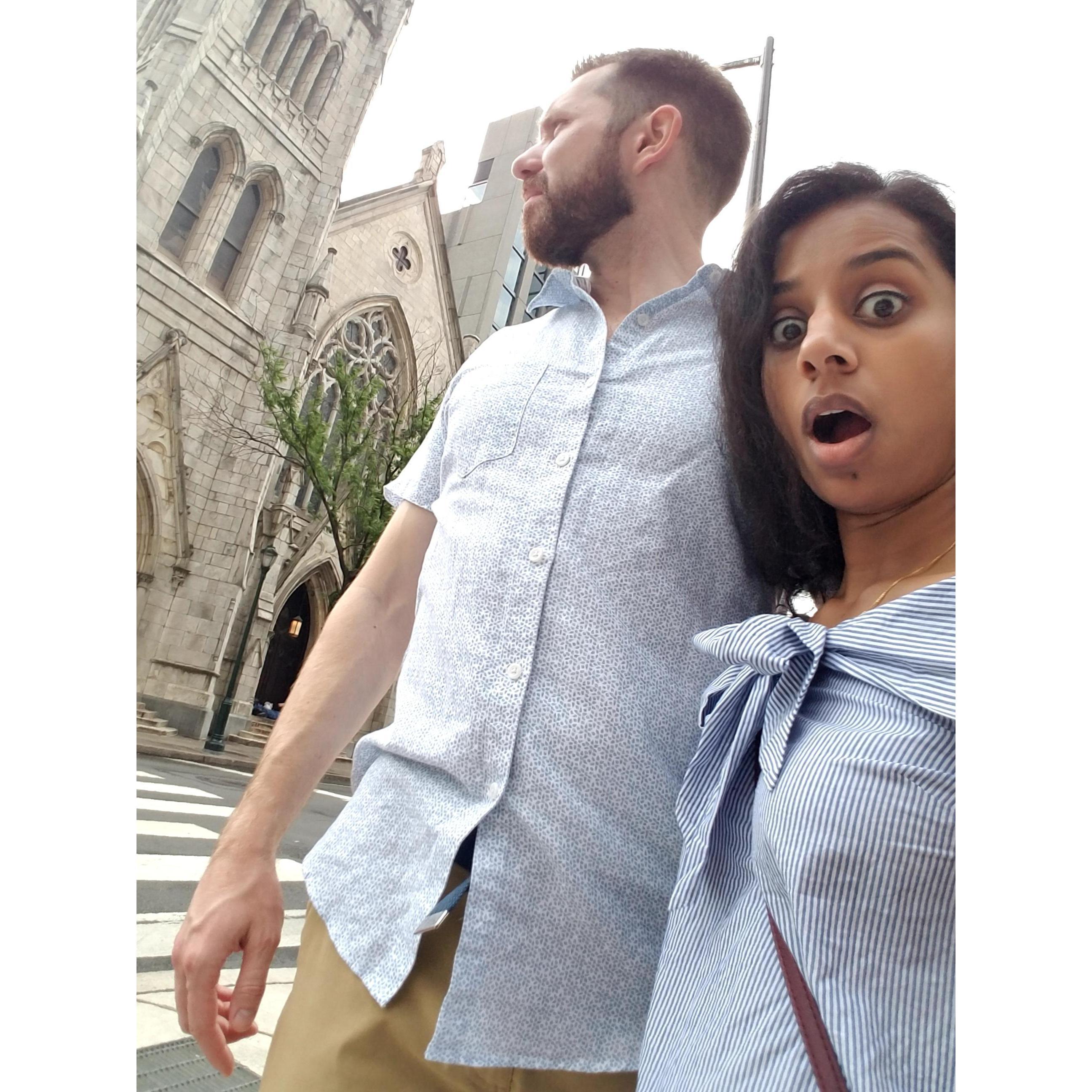 Ambili shocked and amazed somewhere in Philly