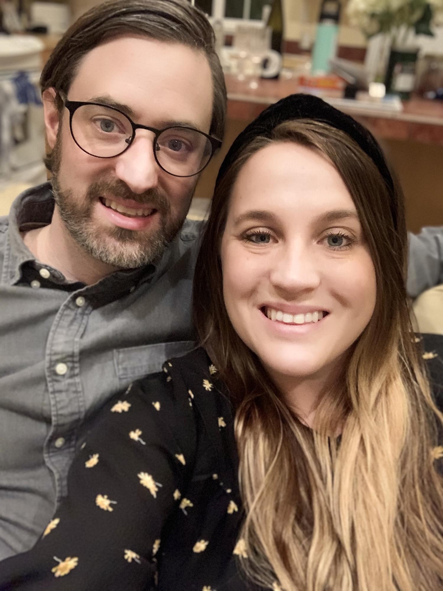 Celebrating our engagement on New Year's Eve.