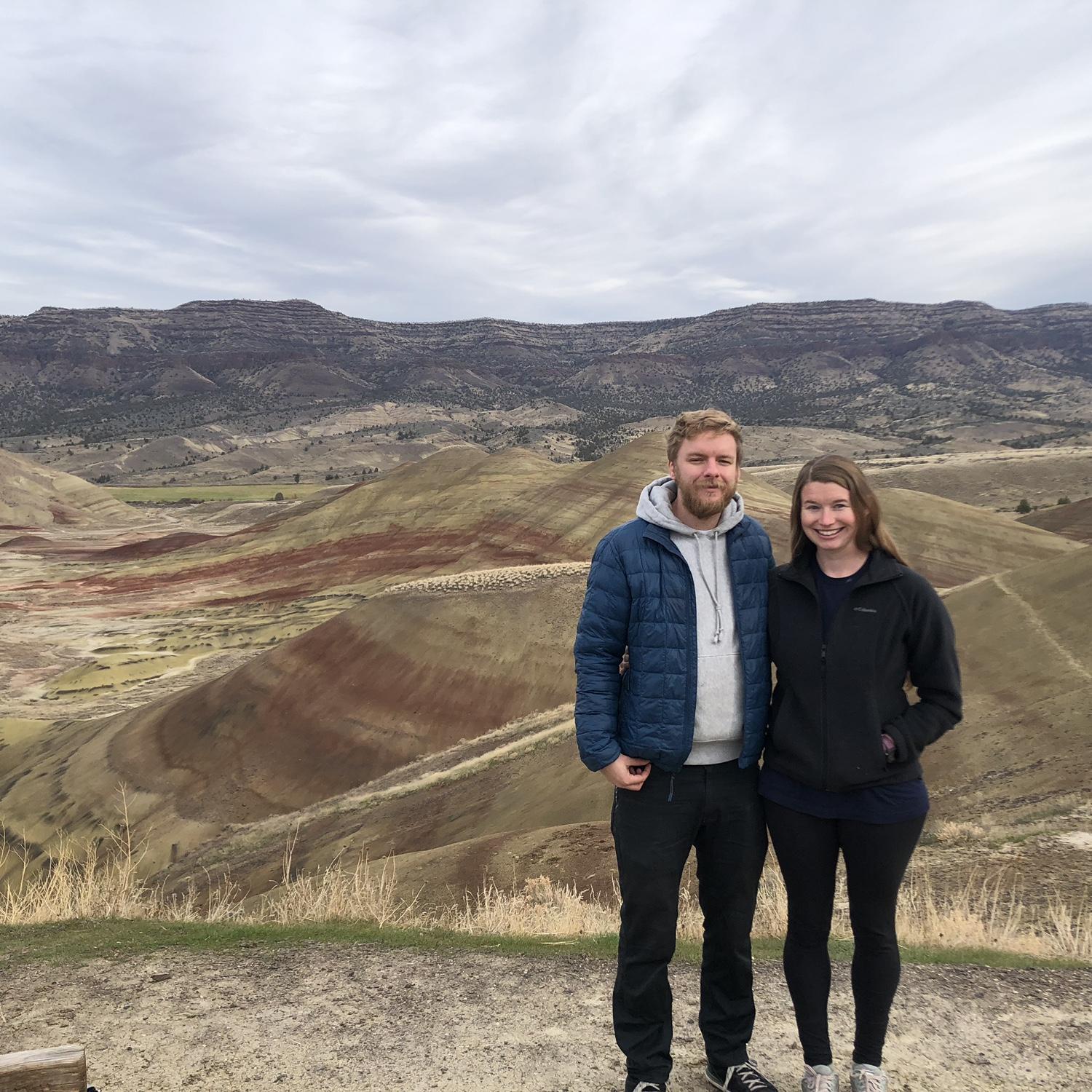 Hiking at Painted Hills National Monument with Thomas’ parents