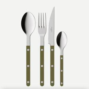 Sabre Paris Cutlery, Green Fern/Shiny | 48 pc