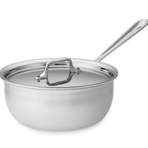 All-Clad Tri-Ply Stainless-Steel Saucier, 3-Qt .