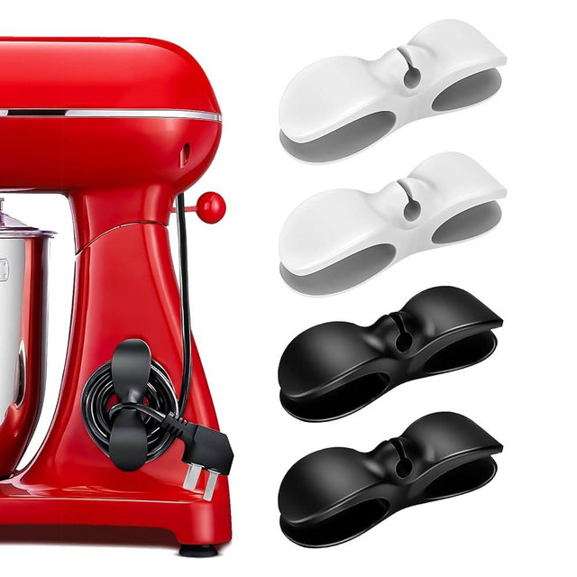 Akeva Cord Organizer for Kitchen Appliances, 4 Pack Appliance Cord Organizer Stick On, Cord Wrapper, Cord Holder, Cord Keeper, Kitchen Organizers and Storage for Kitchenaid, Stand Mixer, Coffee Maker