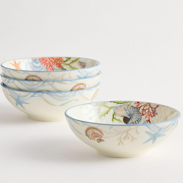 Enchanted Sea Stoneware Cereal Bowls, Set of 4 - Multi