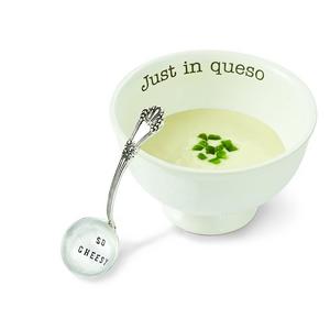 Mud Pie Just in Queso Dip Set, White