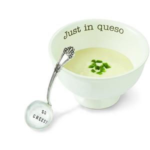 Mud Pie Just in Queso Dip Set, White