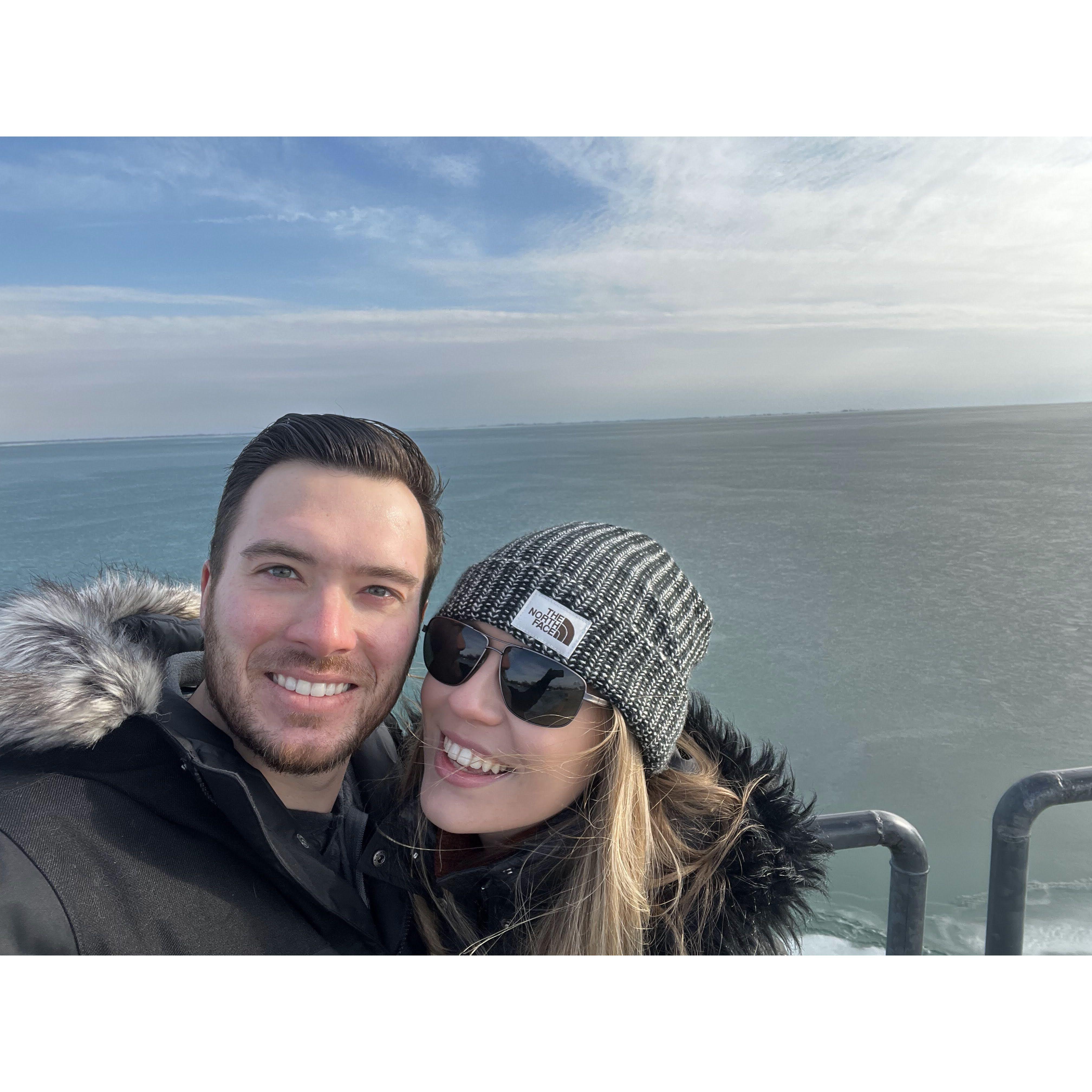 A cold day on Lake St. Clair.