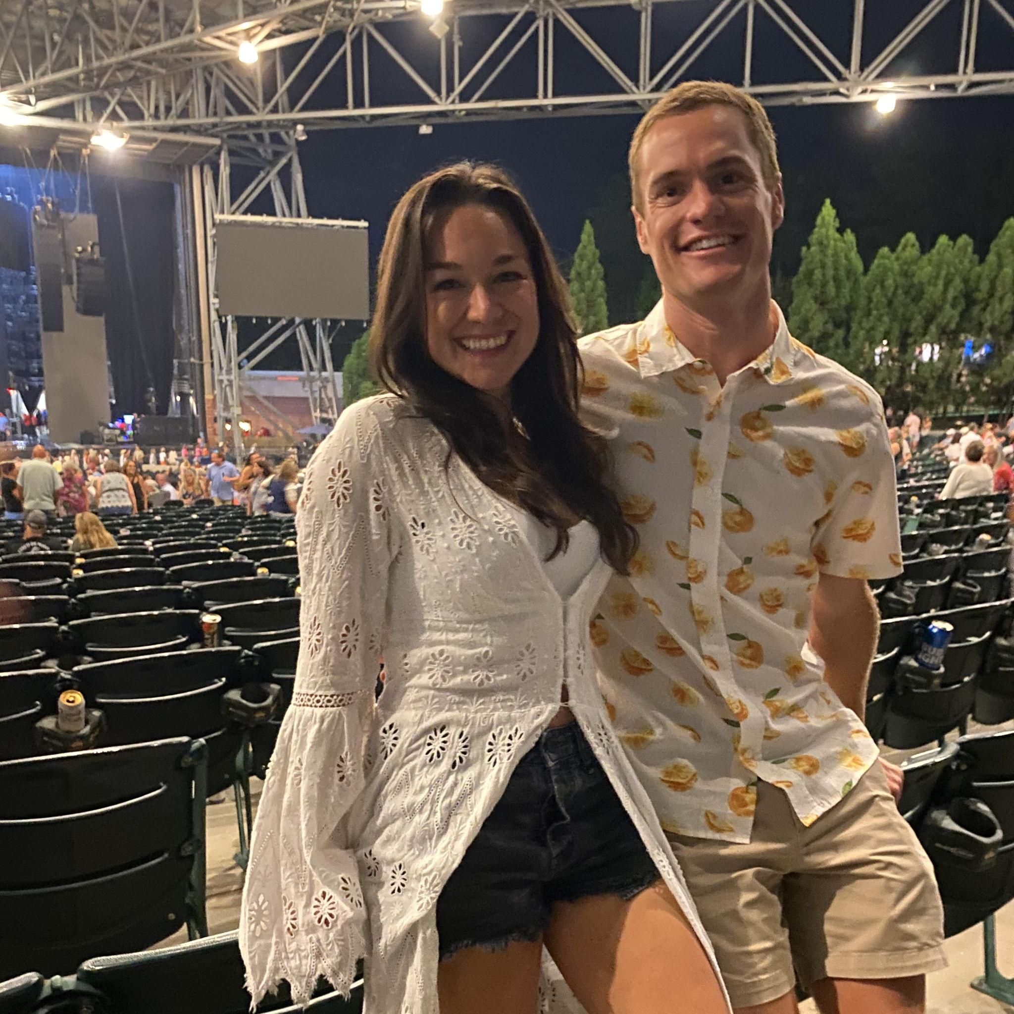 Our first concert together surprisingly was Rod Stewart