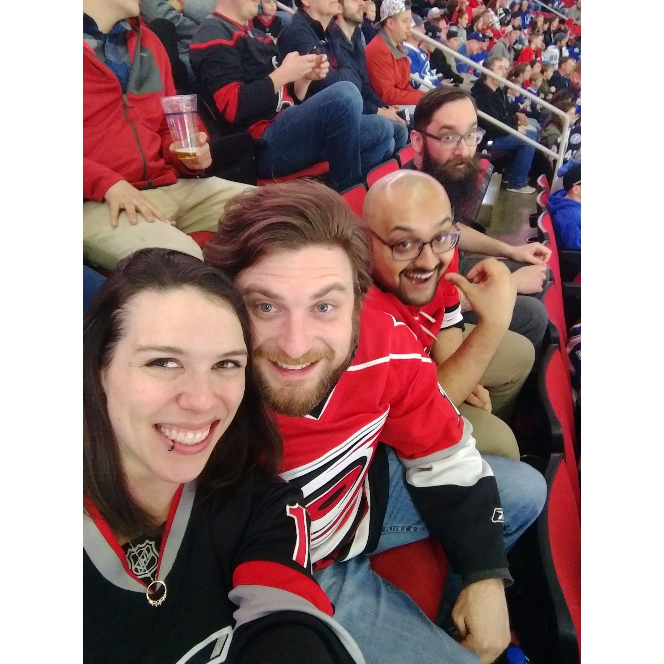 Our first hockey game together! How did we get home again?