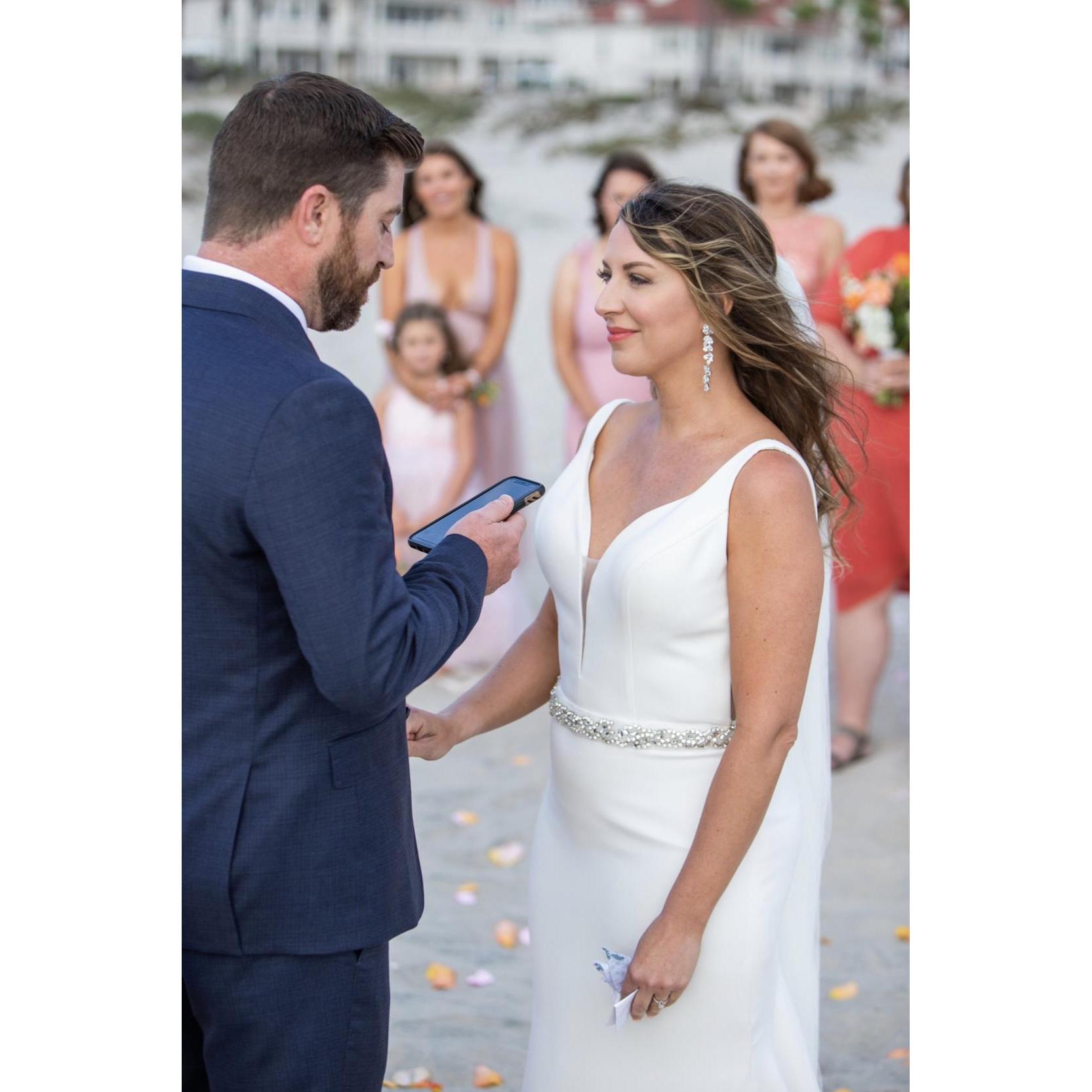 Vows from the Groom