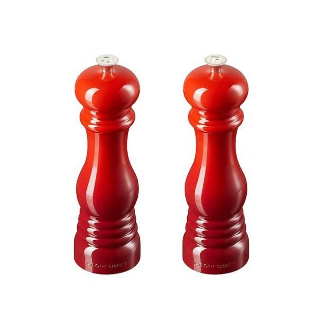 Le Creuset Salt and Pepper Mill Set, 8-Inch, Cerise