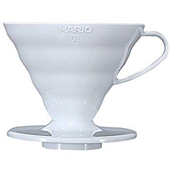 Hario V60 Plastic Coffee Dripper (Size 02, White)
