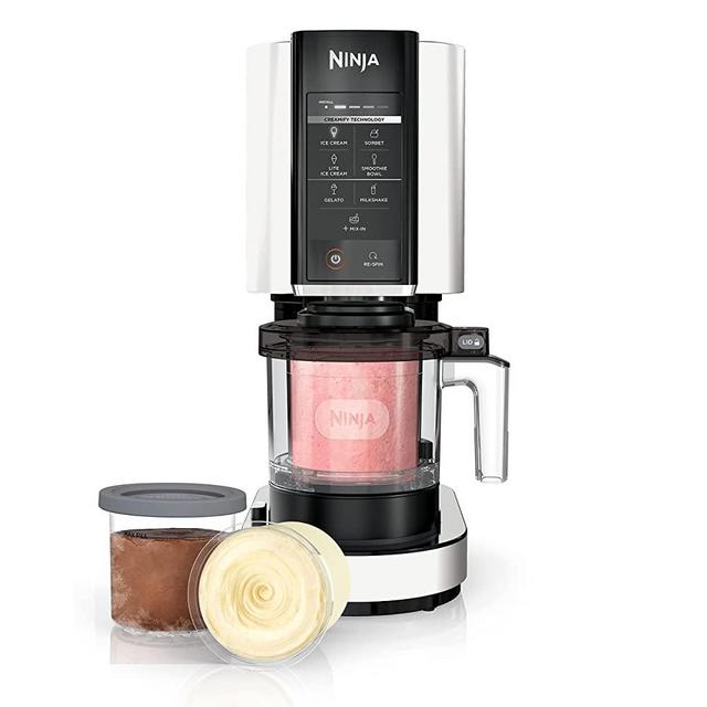 Ninja NC301WH CREAMi, Ice Cream, Gelato, Milkshake, Sorbet, and Smoothie Bowl Maker, 7 One-Touch Programs, White