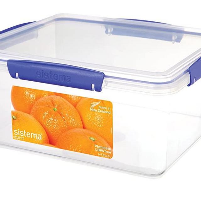 Sistema 1850 Klip It Collection Rectangle Food Storage Container, 169 Ounce/21 Cup