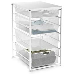 White Elfa Mesh Closet Drawers