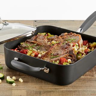 Advanced Nonstick Covered Square Saute with Helper Handle