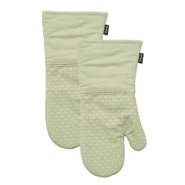 All-Clad Ogee Silicone Printed Oven Mitt, 2-Pack, Fennel