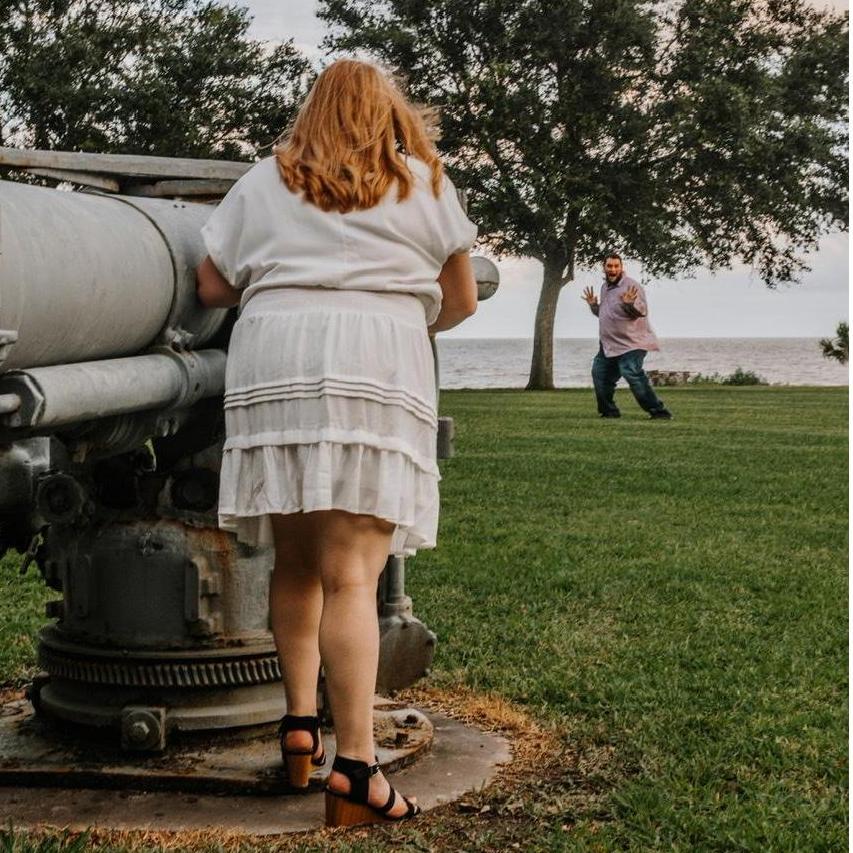 Taking aim at her target