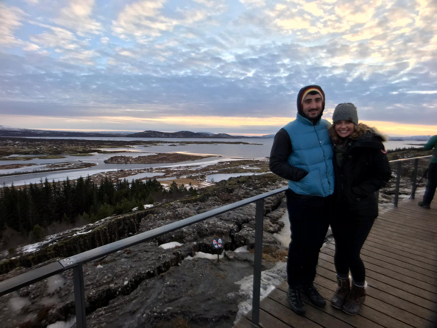 Standing between 2 continental plates in Iceland
