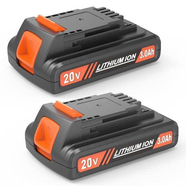 PEYESTEN 2 Packs Extended Capacity 3.0Ah 20v Battery Replacement for Black and Decker 20 Volt Max Lithium Battery LBXR20, Compatible with Black and Decker 20v Cordless Power Tools and Charger