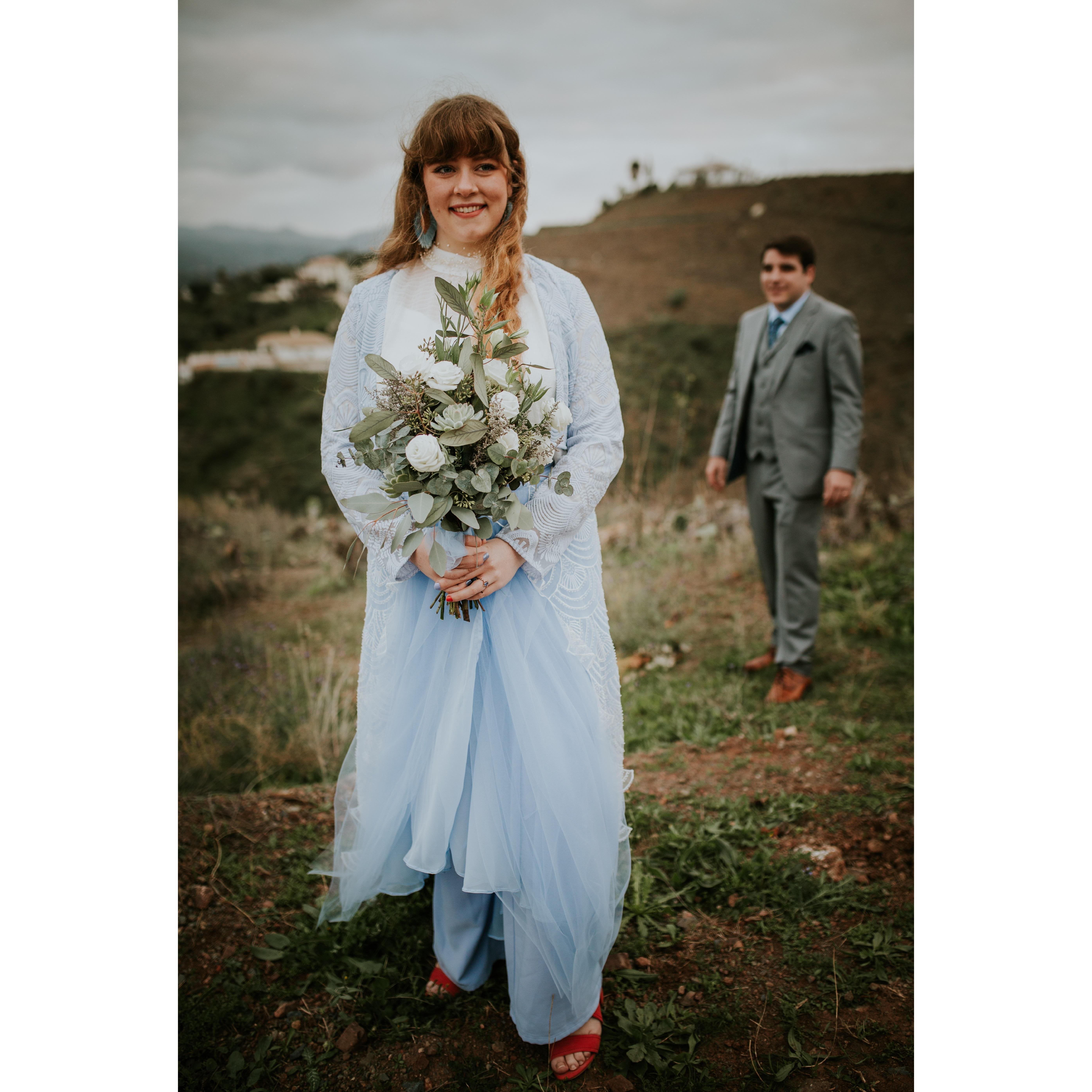 Post-ceremony hike in the foothills.